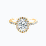 1.50 CT Oval Halo CVD F/VS2 Diamond Engagement Ring 6