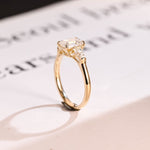 Stunning 1.0 - 2.0 CT Emerald Moissanite Engagement Ring with Three Stone Design 6
