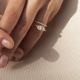1 CT Marquise Pave and Split Shank  Lab Grown Diamond Engagement Ring