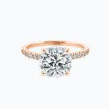 2.0 CT Round Hidden Halo CVD F/VS2 Diamond Engagement Ring 5