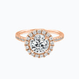 1.0 CT Round Halo CVD F/VS2 Diamond Engagement Ring 4