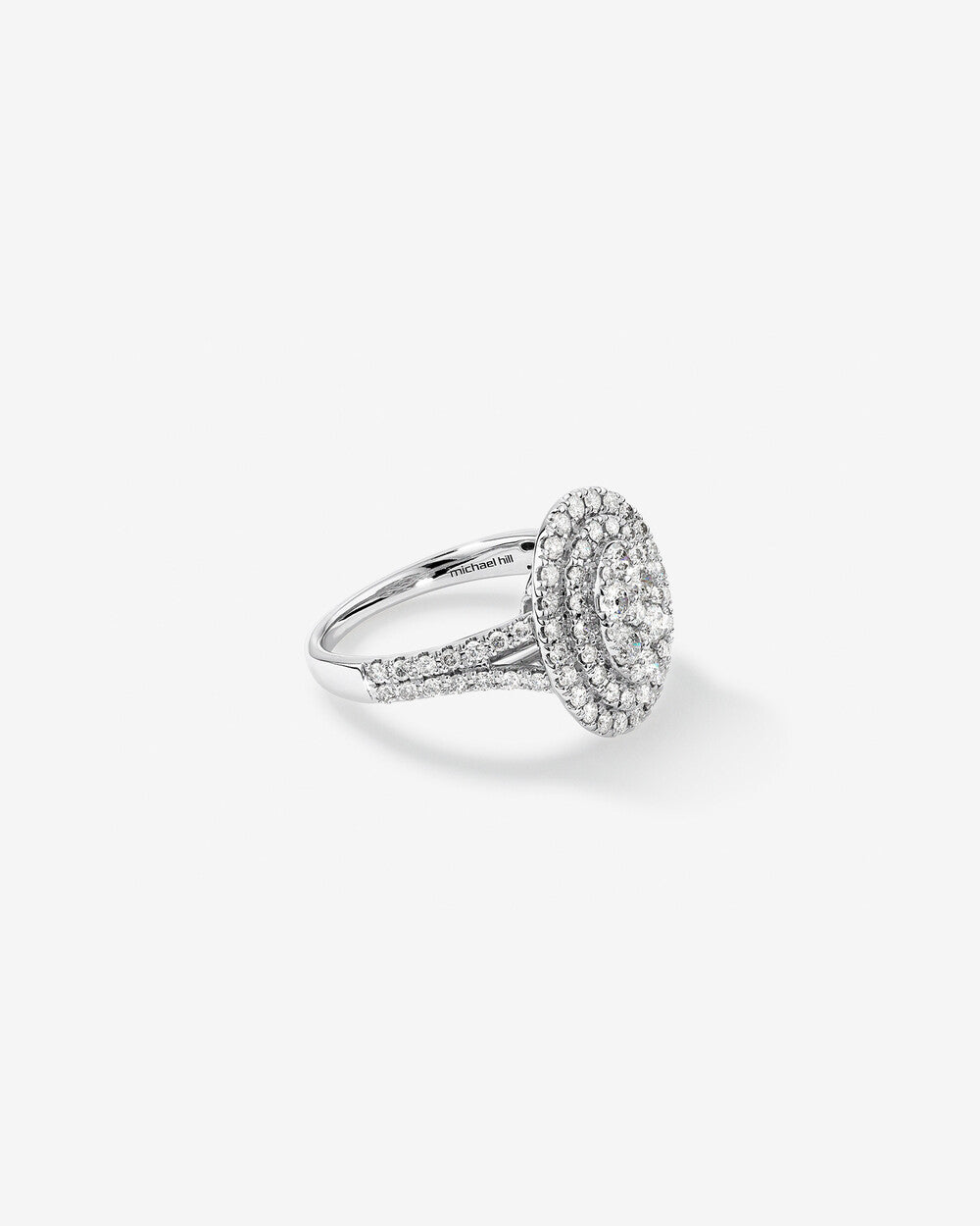 Stunning 1.5 TCW Round Moissanite Engagement Ring in Clusters Design 4