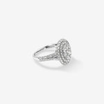 Stunning 1.5 TCW Round Moissanite Engagement Ring in Clusters Design 4