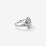 Stunning 1.5 TCW Round Moissanite Engagement Ring in Clusters Design 4