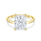 Stunning 3.0 CT Radiant Moissanite Engagement Ring in Hidden Halo Design 1