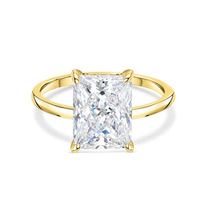 Stunning 3.0 CT Radiant Moissanite Engagement Ring in Hidden Halo Design