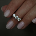 1.50 CT Round Three Stones CVD EF/VS Diamond Wedding Band 3