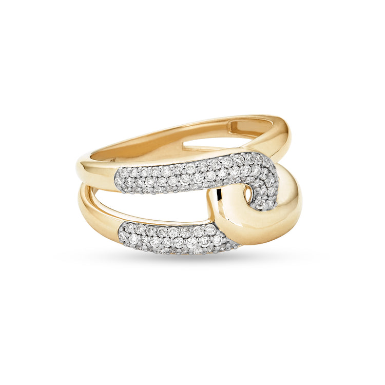 Stunning 0.36 TCW Round Moissanite Stones Interlocked Wedding Bands 3