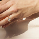 1 CT Marquise Pave and Split Shank  Lab Grown Diamond Engagement Ring