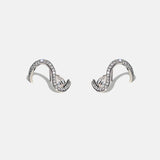 1.12 TCW Pear and Round Lab Grown Diamond Earrings