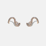 1.12 TCW Pear and Round Lab Grown Diamond Earrings