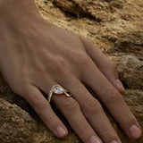 1.75 CT PearSwirl Lab Grown Diamond Engagement Ring