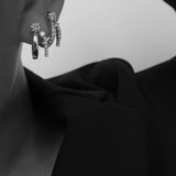 1.16 TCW Round Lab Grown Diamond Hoop Earrings