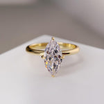 Stunning 2.0 CT Marquise Moissanite Engagement Ring with Solitaire Design 1