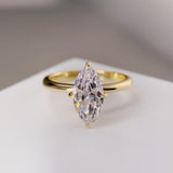 Stunning 2.0 CT Marquise Moissanite Engagement Ring with Solitaire Design 1
