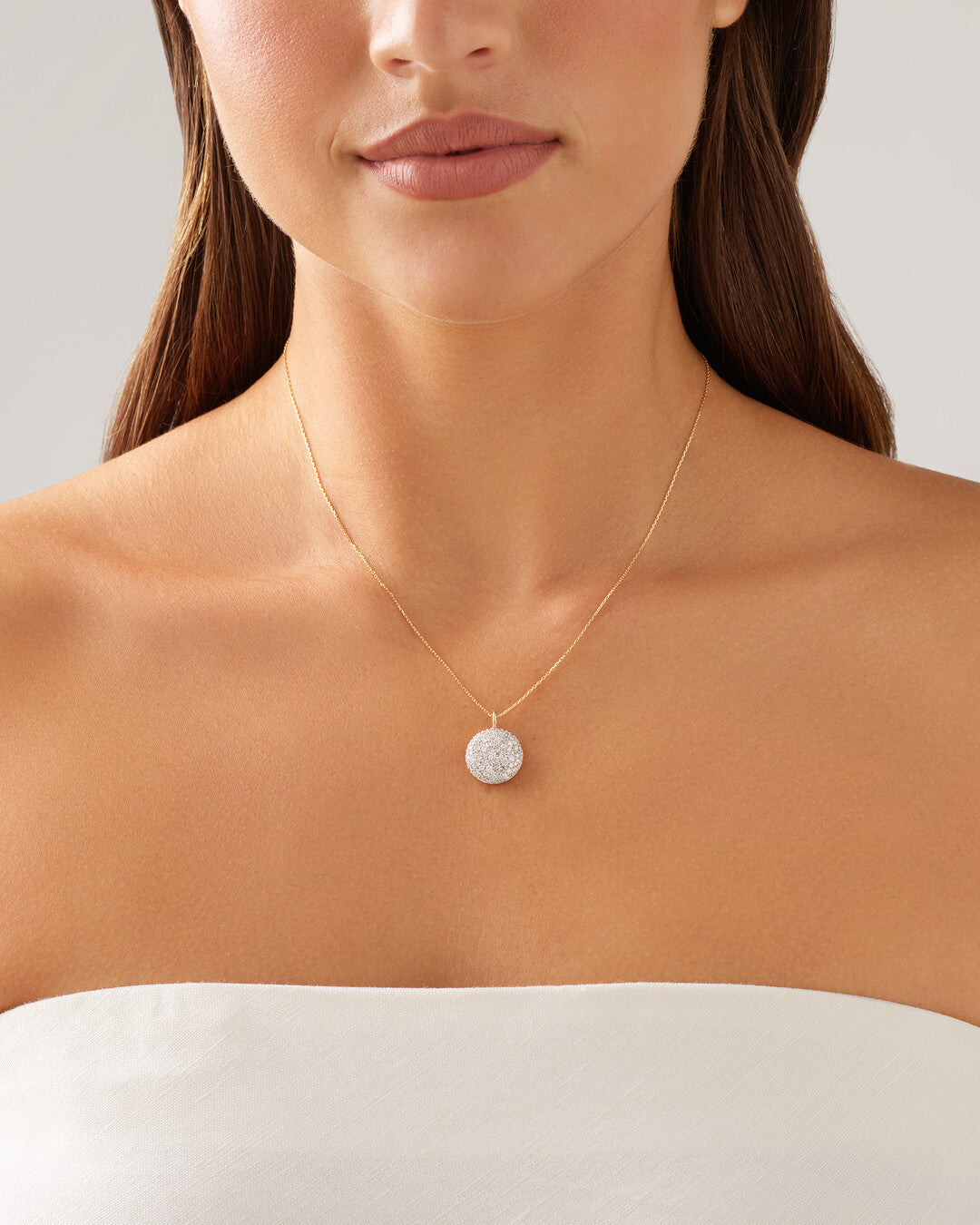 Round Cut Cubic Zirconia in 925 Sterling Silver Necklace 5