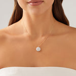 Round Cut Cubic Zirconia in 925 Sterling Silver Necklace 5