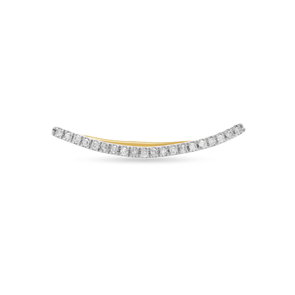 0.20 TCW Round Cut Moissanite Climber Earrings in Gold 6