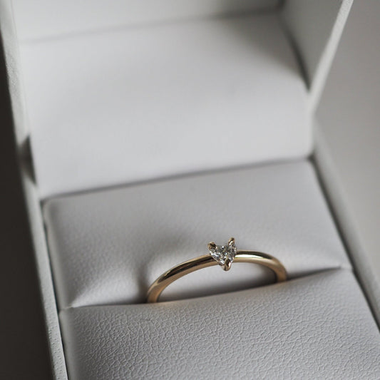 Stunning 0.15 CT Heart Moissanite Engagement Ring with Solitaire Design 2