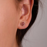 1.75 TCW Round Garnet Lab Made Diamond- January Birthstone Earrings 6