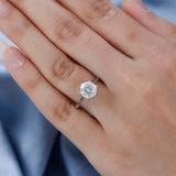Round Cut Solitaire Style Cubic Zirconia in 925 Sterling Silver Ring 3