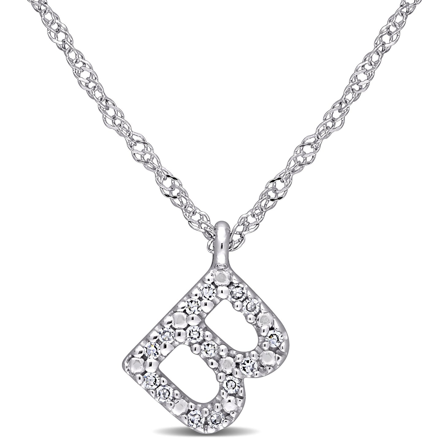 Round Cut Cubic Zirconia in 925 Sterling Silver Necklace 29
