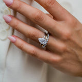 Pear Cut Solitaire Style Cubic Zirconia in 925 Sterling Silver Ring 1