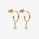 Round Cut Cubic Zirconia in 925 Sterling Silver Earrings 3