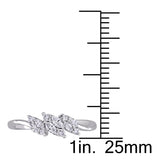 Round Cut Cubic Zirconia in 925 Sterling Silver Wedding Bands 9