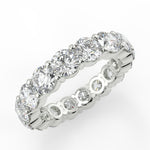 Stunning 3.84 TCW Round Moissanite Stones Full Eternity Wedding Bands 6