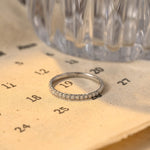 0.3 TCW Round Moissanite Bridal Wedding Band With Half Eternity Stacking 1
