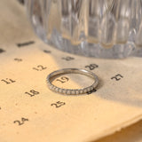 0.3 TCW Round Moissanite Bridal Wedding Band With Half Eternity Stacking 1