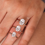 Stunning 1.0 CT Oval Moissanite Engagement Ring with Hidden Halo Design 4
