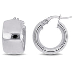 Round Cut Cubic Zirconia in 925 Sterling Silver Earrings 3