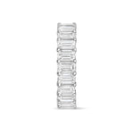 Stunning 3.8 TCW Emerald Moissanite Stones Full Eternity Wedding Bands 4