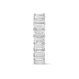 Stunning 3.8 TCW Emerald Moissanite Stones Full Eternity Wedding Bands 4
