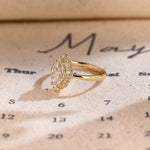 Stunning 1.0 CT Marquise Cut Engagement Ring with Ballerina Design