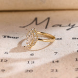 Stunning 1.0 CT Marquise Cut Engagement Ring with Ballerina Design