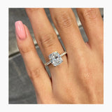 Stunning 4.0 CT Cushion Moissanite Engagement Ring with Pave Design 3