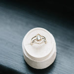 Stunning 0.2 TCW Round Moissanite Stones Curved Wedding Bands 8