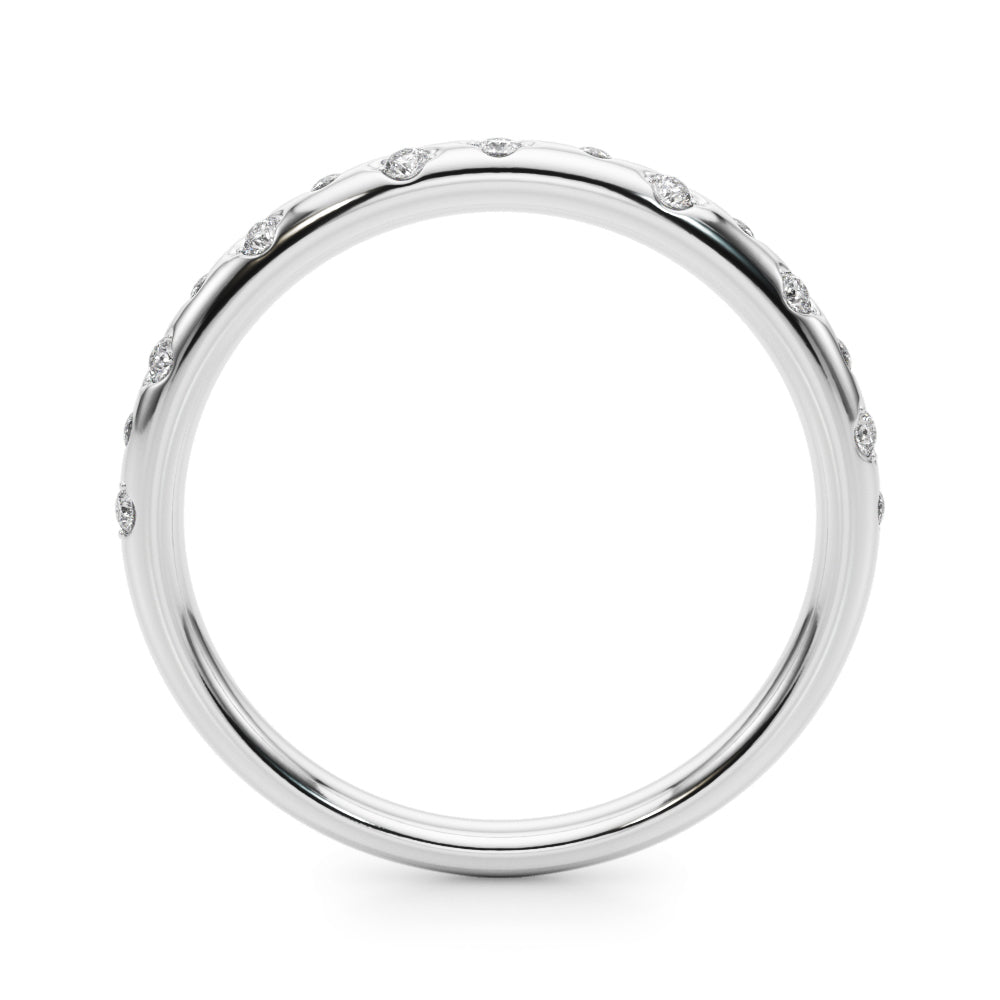Stunning 0.20 TCW Round Moissanite Stones Flush Wedding Bands 2