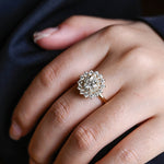 Stunning 0.5 - 1.5 CT Round Moissanite Engagement Ring with Double Halo Design 6