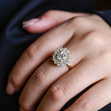 Stunning 0.5 - 1.5 CT Round Moissanite Engagement Ring with Double Halo Design 6