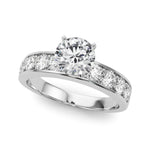 Stunning 0.50-1.50 Round Moissanite Engagement Ring With Pave Design 2