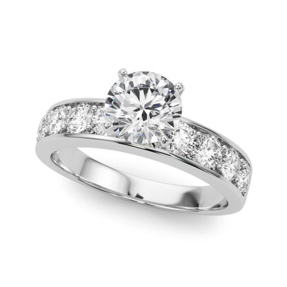 Stunning 0.50-1.50 Round Moissanite Engagement Ring With Pave Design 2