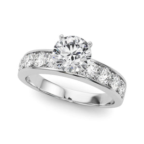 Stunning 0.50-1.50 Round Moissanite Engagement Ring With Pave Design