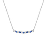 1.32 TCW Round Sapphire Lab Made Diamond- September Birthstone Necklace 8