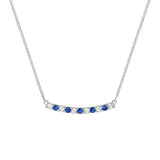 1.32 TCW Round Sapphire Lab Made Diamond- September Birthstone Necklace 8