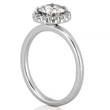 Stunning 0.50-1.50 CT Round Moissanite Engagement Ring With Halo Design 6