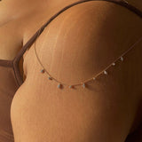 1.0 TCW Round Moissanite Diamond Necklace in Solid Gold 3